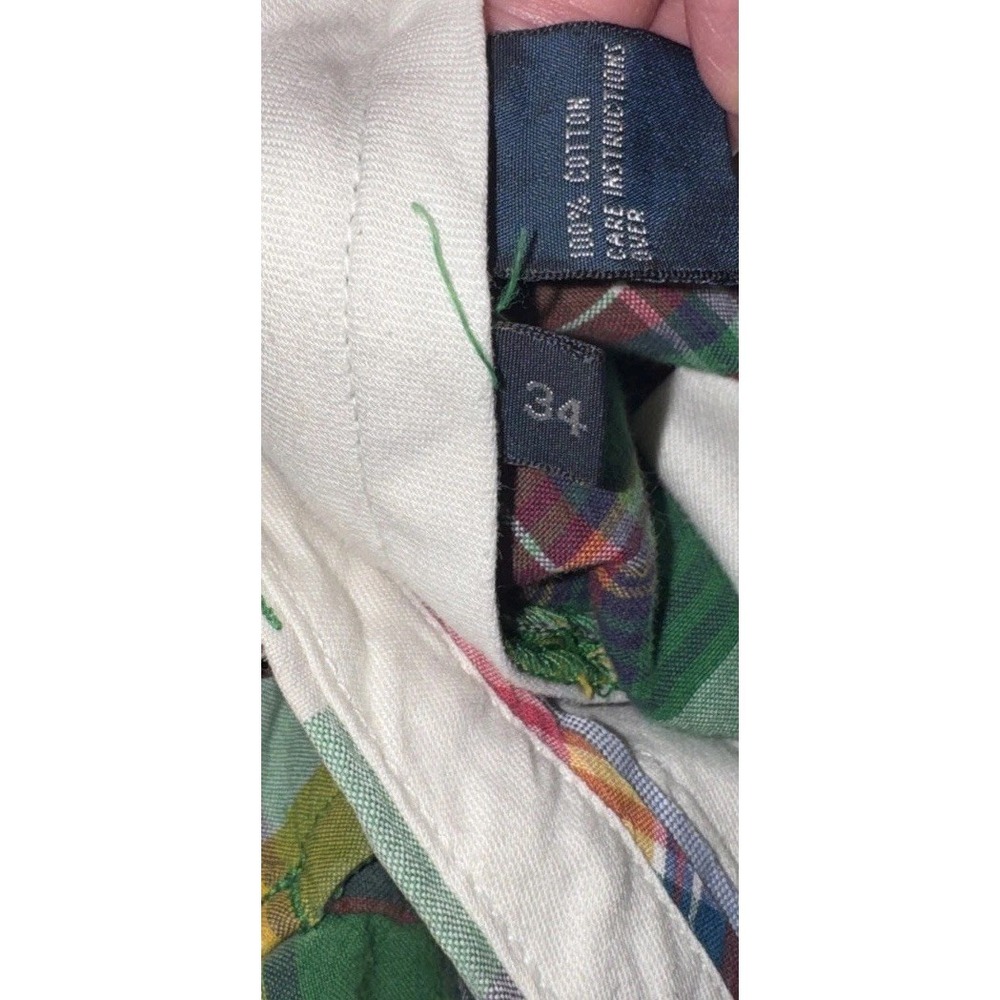 Polo Ralph Sportswear Lauren Mens Plaid Shorts Multi Color Preppy Size 34 - Picture 5 of 5